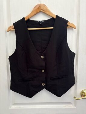 Dylan Ryan XL Black Tailored Button Vest